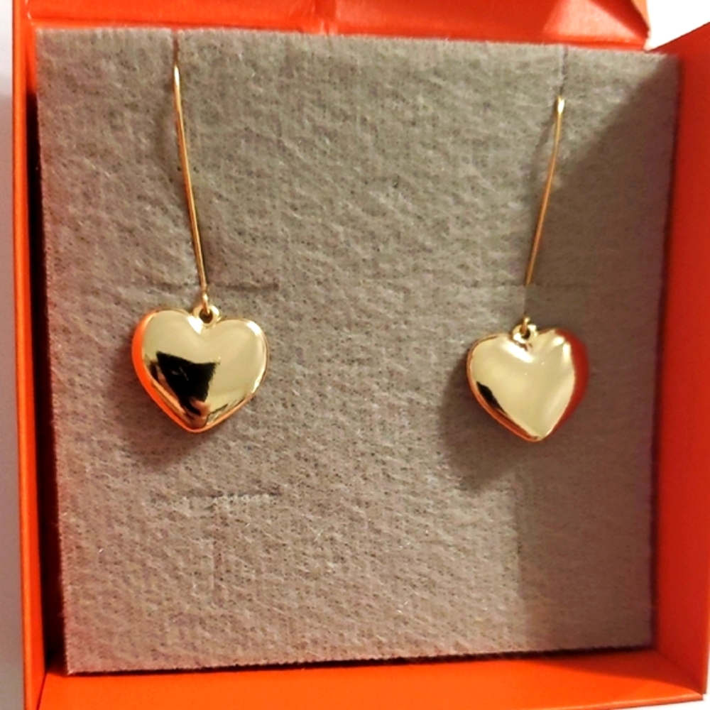💛Gold Heart Drop Earrings